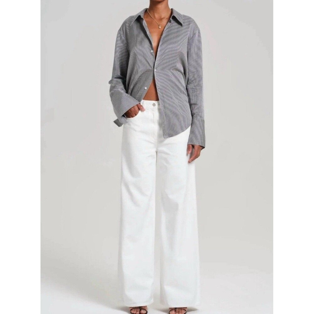 Citizens Of Humanity White Wide Leg Jeans